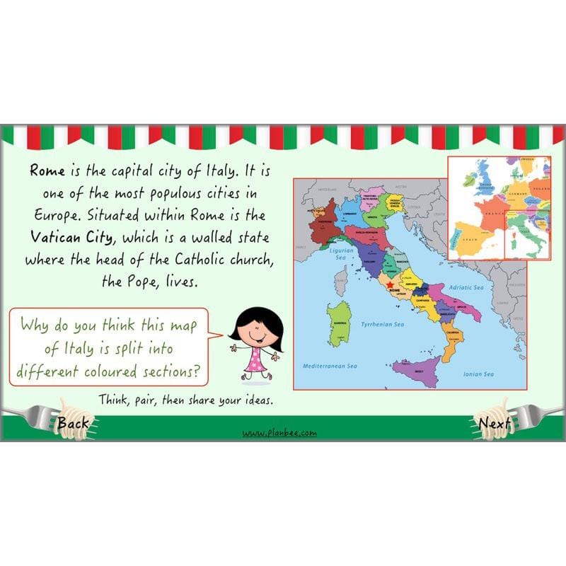 PlanBee Italy Today: Italy KS2 Year 3 & Year 4 Geography by PlanBee