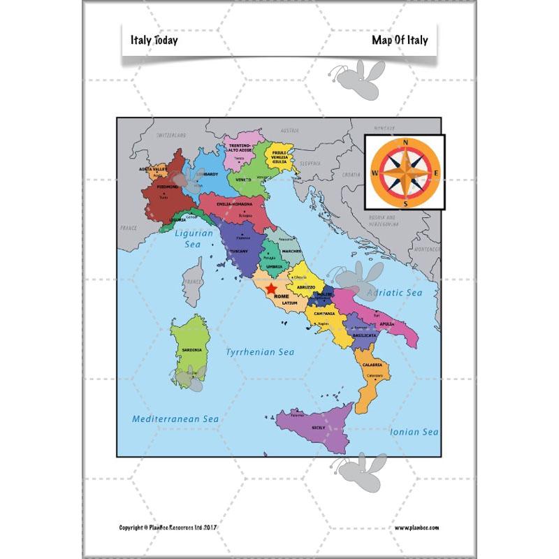 PlanBee Italy Today: Italy KS2 Year 3 & Year 4 Geography by PlanBee