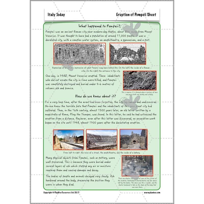 PlanBee Italy Today: Italy KS2 Year 3 & Year 4 Geography by PlanBee