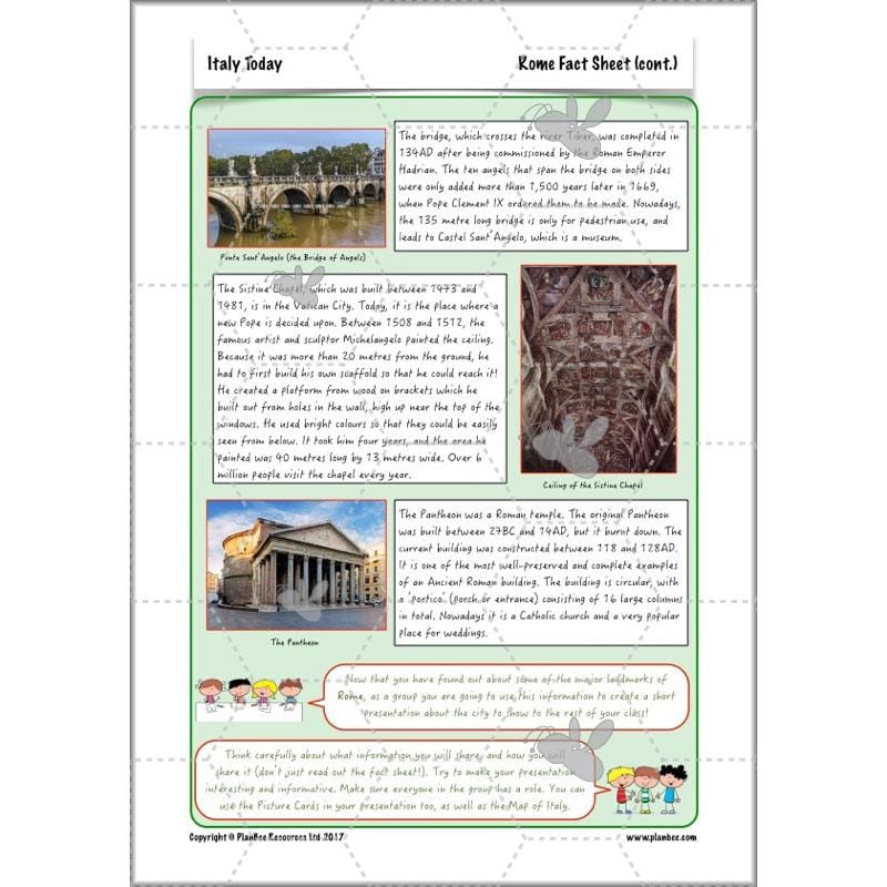 PlanBee Italy Today: Italy KS2 Year 3 & Year 4 Geography by PlanBee