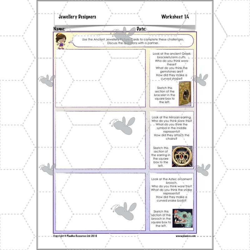 PlanBee Jewellery Designers KS2 Art & Design Lessons by PlanBee
