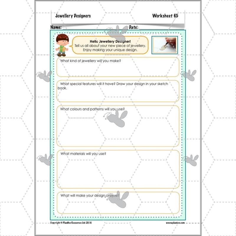 PlanBee Jewellery Designers KS2 Art & Design Lessons by PlanBee