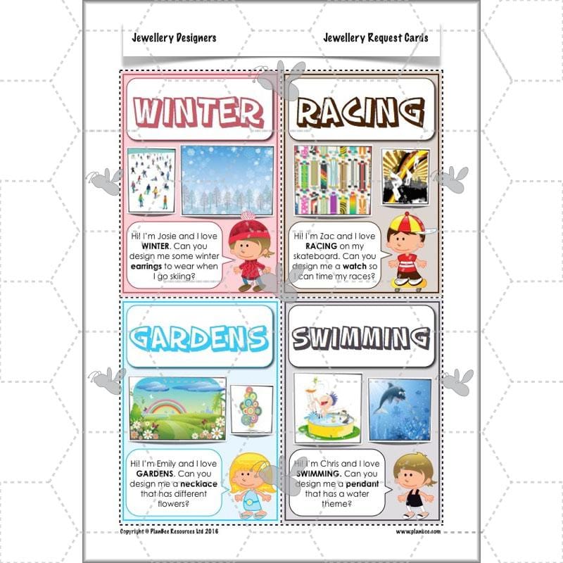 PlanBee Jewellery Designers KS2 Art & Design Lessons by PlanBee