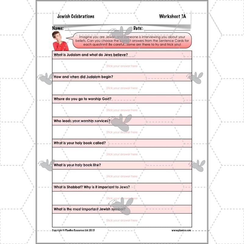 PlanBee Jewish Celebrations KS2 Primary RE Lesson Pack by PlanBee