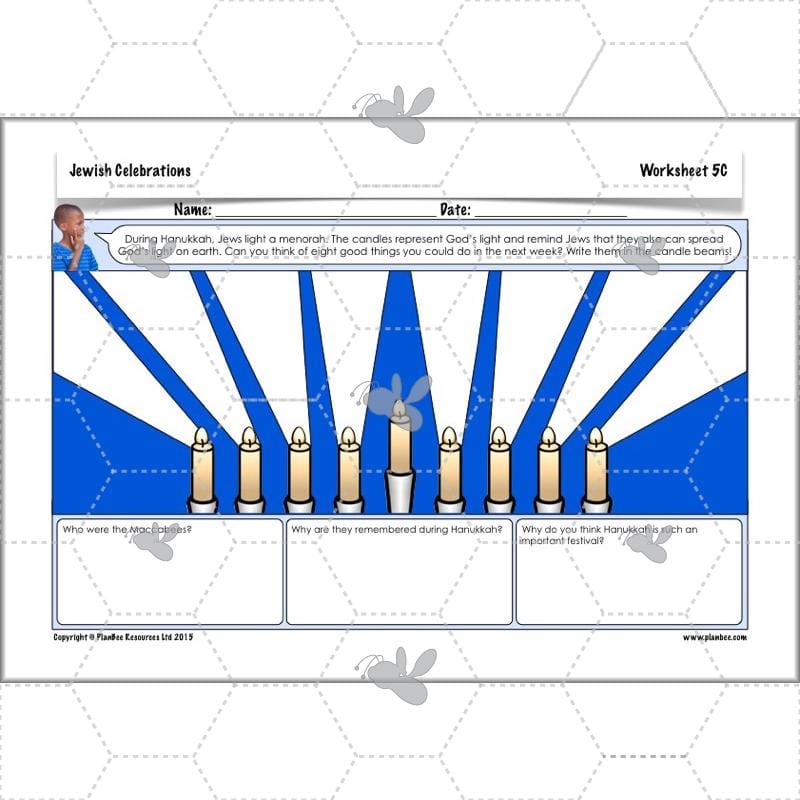 PlanBee Jewish Celebrations KS2 Primary RE Lesson Pack by PlanBee