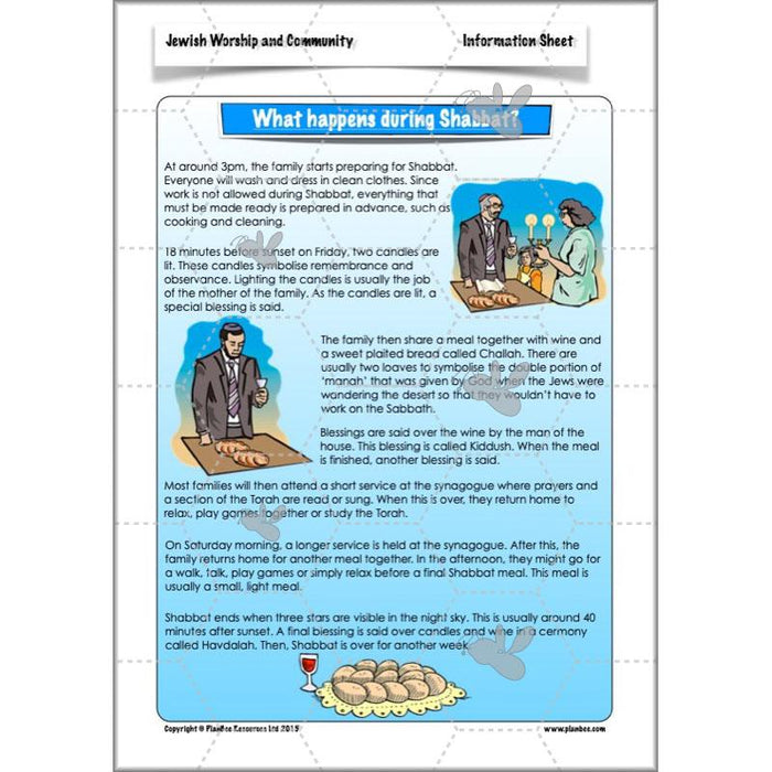 PlanBee Jewish Worship and Community - KS2 RE Lesson by PlanBee