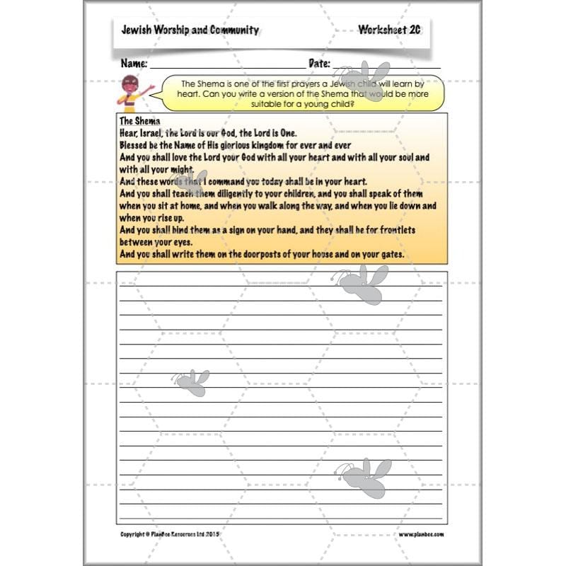 PlanBee Jewish Worship and Community - KS2 RE Lesson by PlanBee