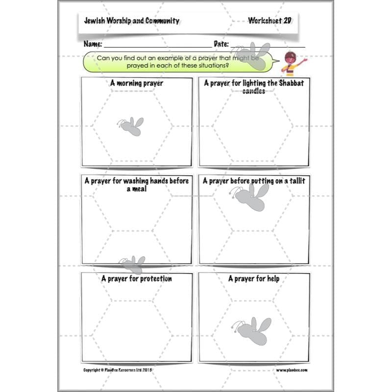 PlanBee Jewish Worship and Community - KS2 RE Lesson by PlanBee