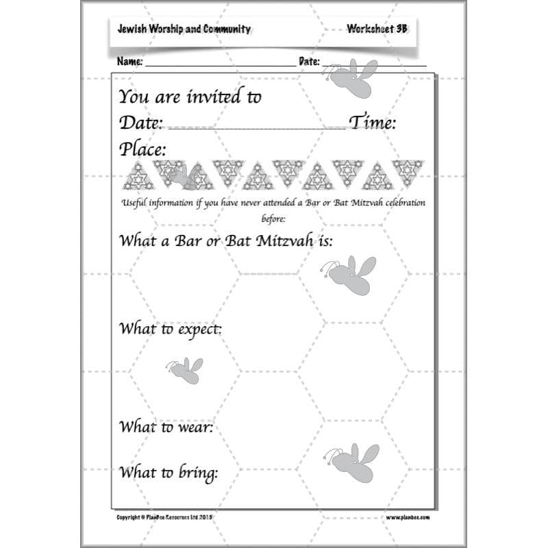 PlanBee Jewish Worship and Community - KS2 RE Lesson by PlanBee