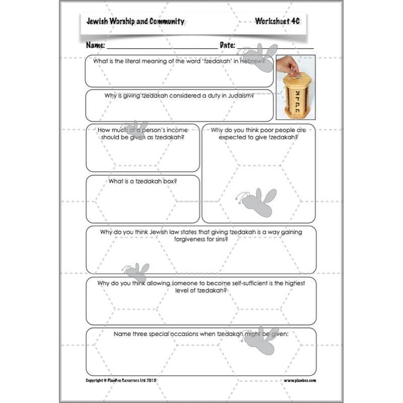 Jewish Worship and Community - KS2 RE Lesson by PlanBee