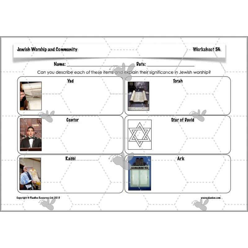PlanBee Jewish Worship and Community - KS2 RE Lesson by PlanBee