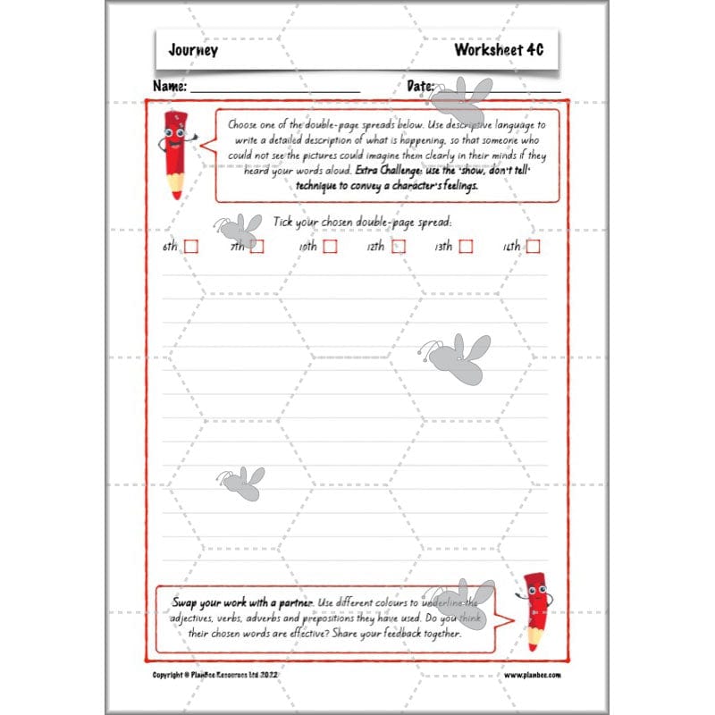 PlanBee Journey Aaron Becker Planning | Year 4 Narrative | PlanBee