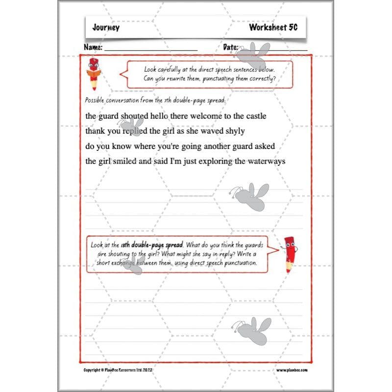 PlanBee Journey Aaron Becker Planning | Year 4 Narrative | PlanBee