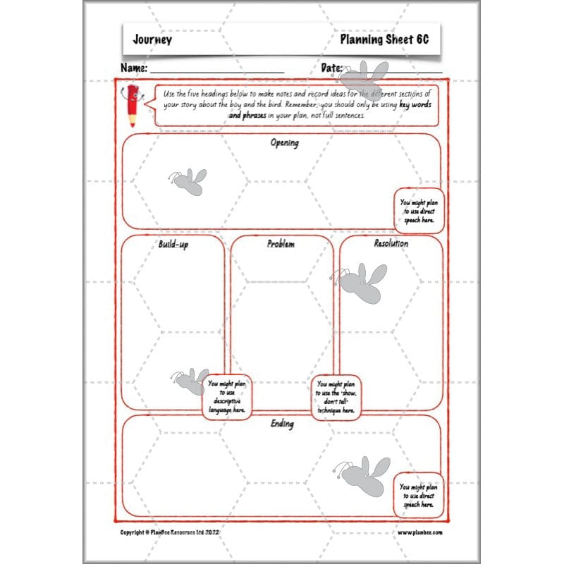 PlanBee Journey Aaron Becker Planning | Year 4 Narrative | PlanBee