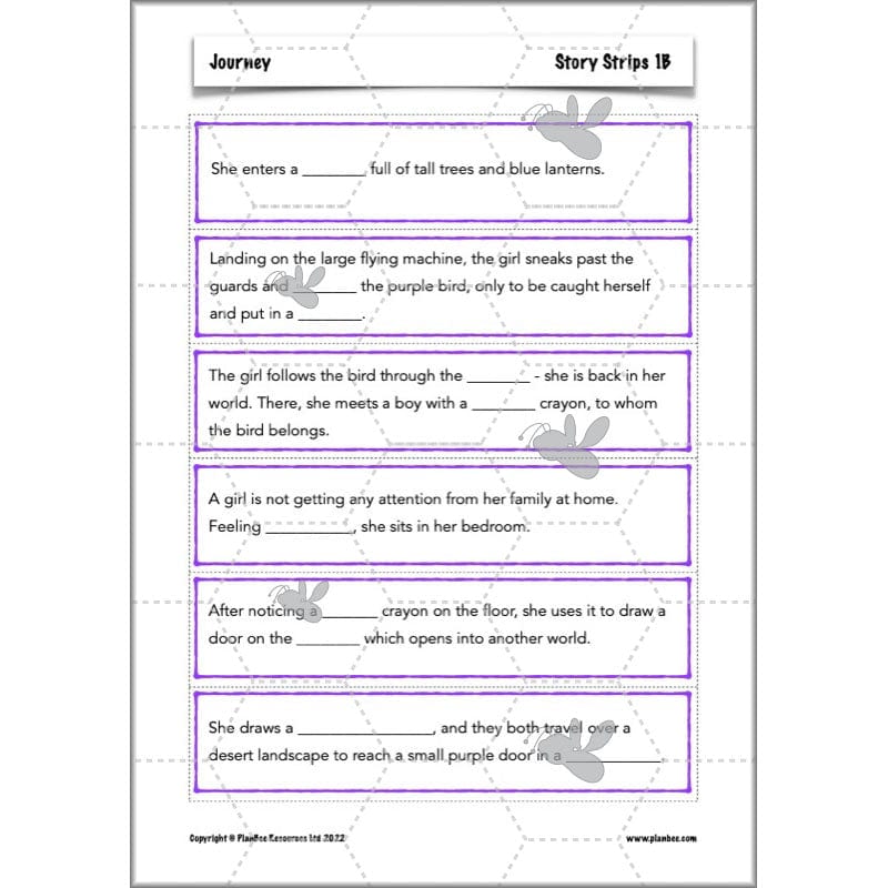 PlanBee Journey Aaron Becker Planning | Year 4 Narrative | PlanBee