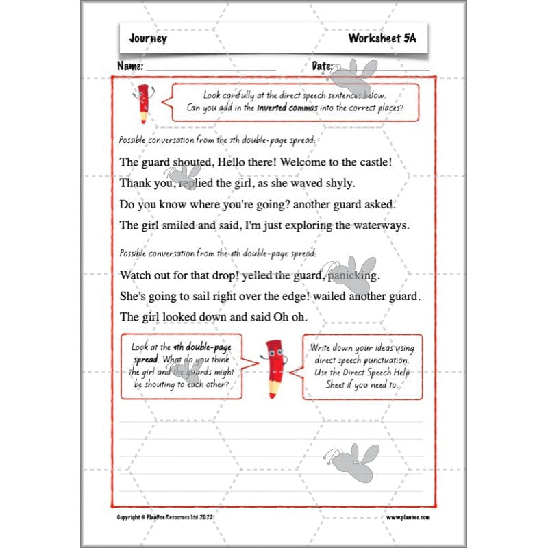 PlanBee Journey Aaron Becker Planning | Year 4 Narrative | PlanBee