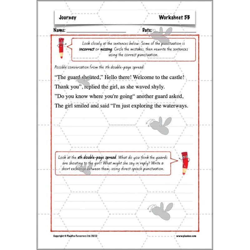PlanBee Journey Aaron Becker Planning | Year 4 Narrative | PlanBee