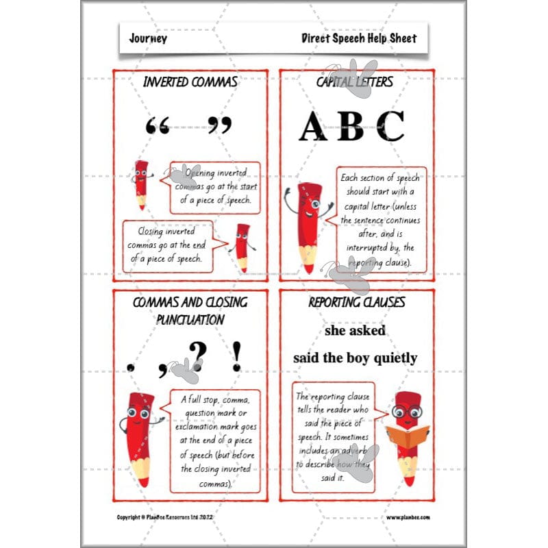 PlanBee Journey Aaron Becker Planning | Year 4 Narrative | PlanBee