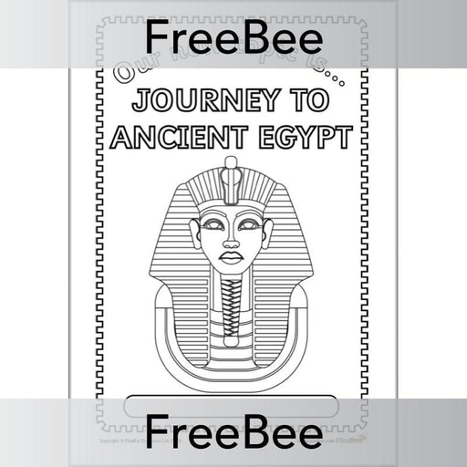 Free Black and White Journey to Ancient Egypt Topic Cover by PlanBee