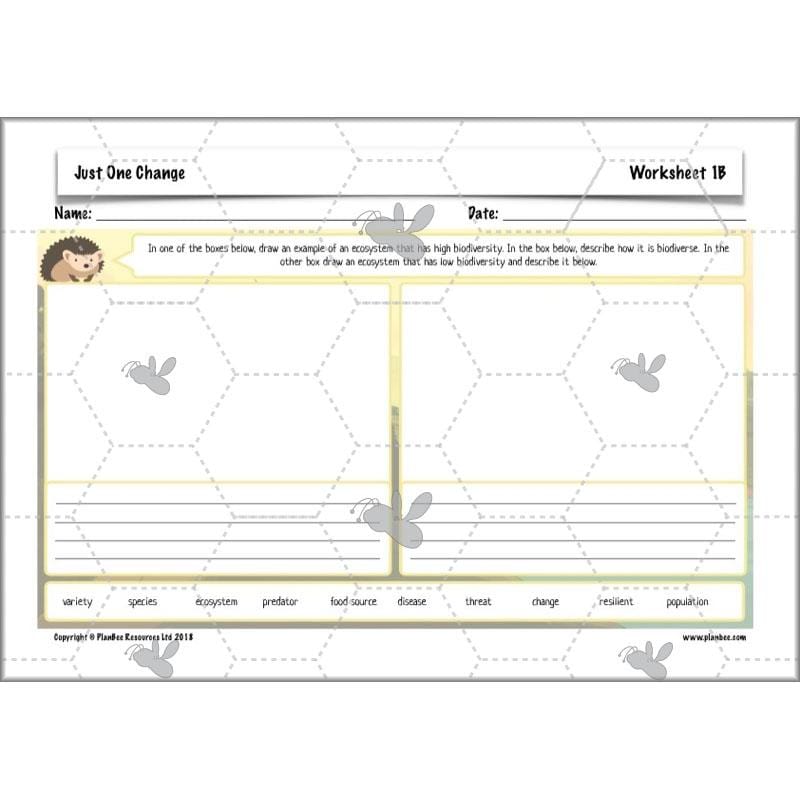 PlanBee Ecosystems for Kids | Just One Change ESR Lessons | PlanBee