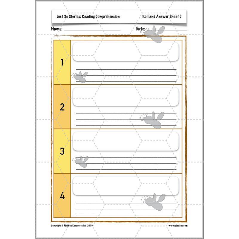 PlanBee Just So Stories KS2 | Reading Comprehension Year 4