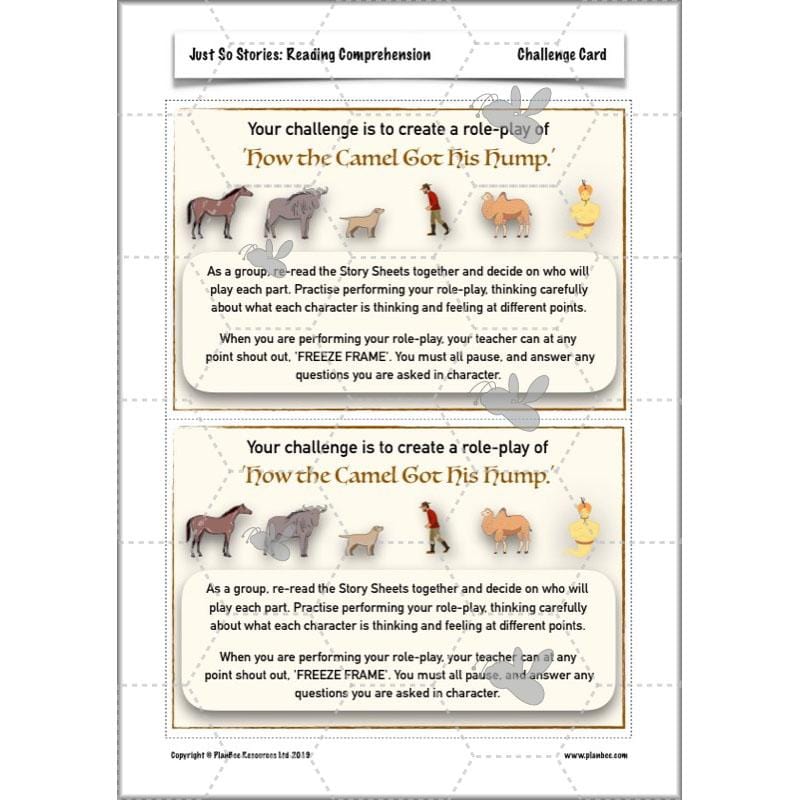 PlanBee Just So Stories KS2 | Year 4 Reading Comprehension Lessons