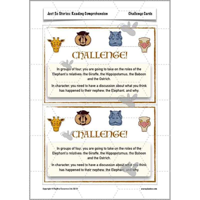 PlanBee Just So Stories KS2 | Year 4 Reading Comprehension Lessons