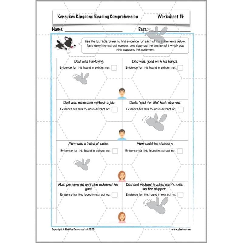 PlanBee Michael Morpurgo Kensuke's Kingdom Planning by PlanBee