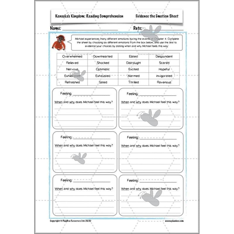 PlanBee Michael Morpurgo Kensuke's Kingdom Planning by PlanBee