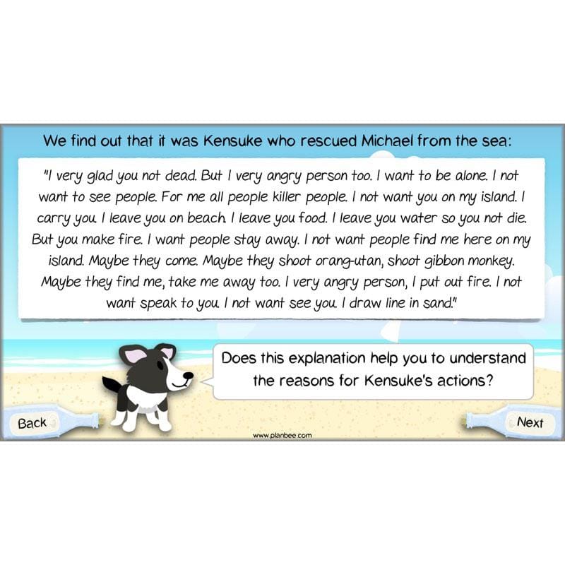 PlanBee Michael Morpurgo Kensuke's Kingdom Planning by PlanBee