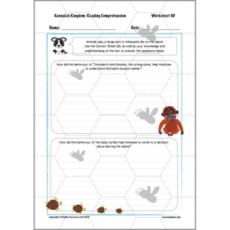 PlanBee Michael Morpurgo Kensuke's Kingdom Planning by PlanBee
