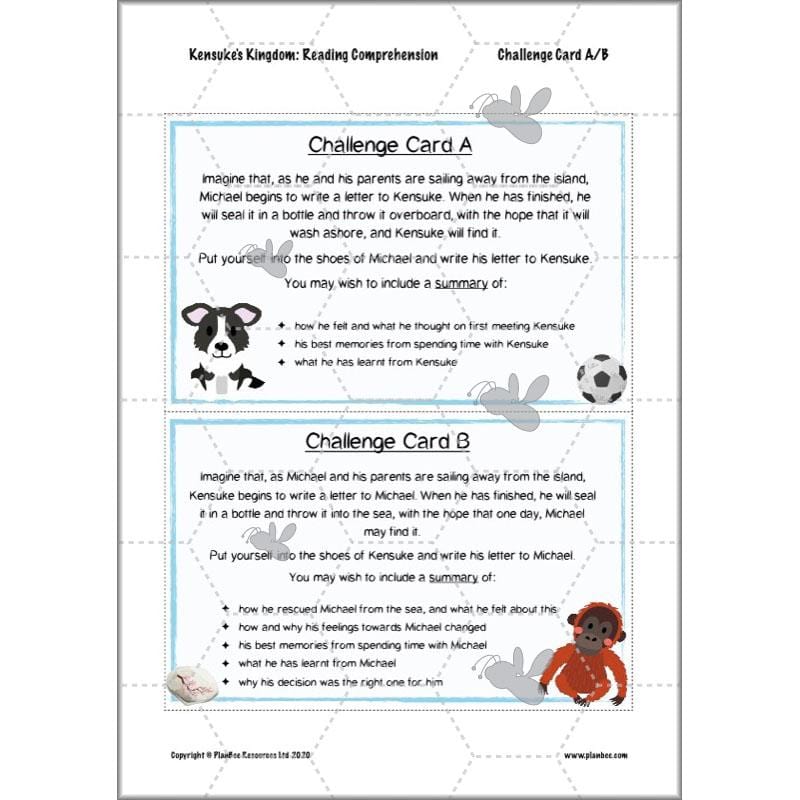 PlanBee Michael Morpurgo Kensuke's Kingdom Planning by PlanBee