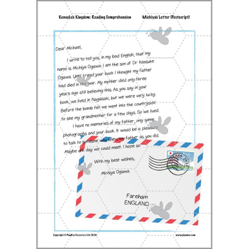PlanBee Kensuke's Kingdom Planning | Year 6 Reading Comprehension