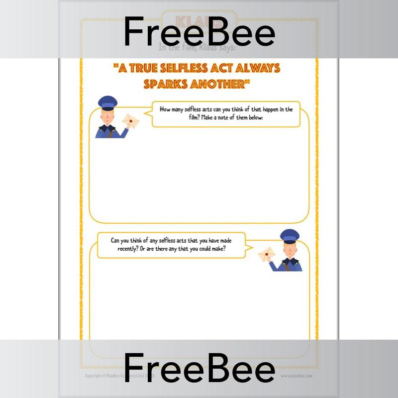Free Klaus Activity Sheets by PlanBee