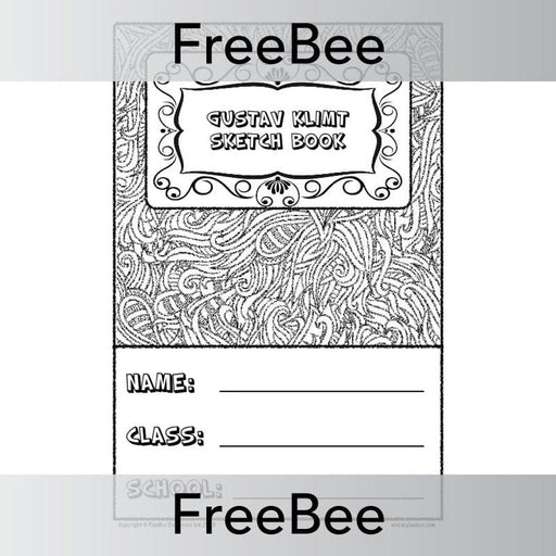 PlanBee Gustav Klimt Sketch Book Cover | PlanBee FreeBees