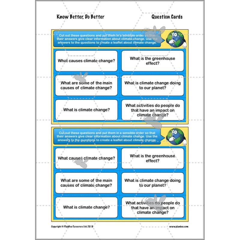 PlanBee Climate Change Worksheets KS2 Lesson | PlanBee