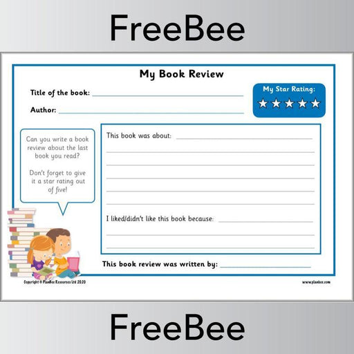 FREE KS1 Book Review by PlanBee
