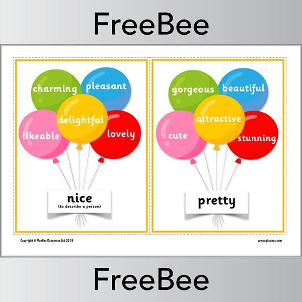 PlanBee Balloon Synonym Posters by PlanBee
