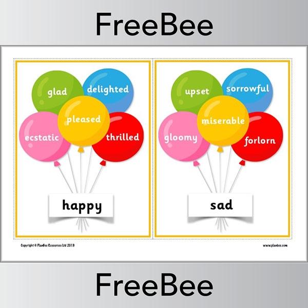 PlanBee Balloon Synonym Posters by PlanBee