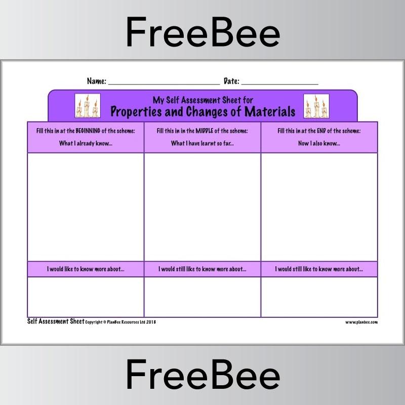 PlanBee Ks2 Science Self Assessment Sheets