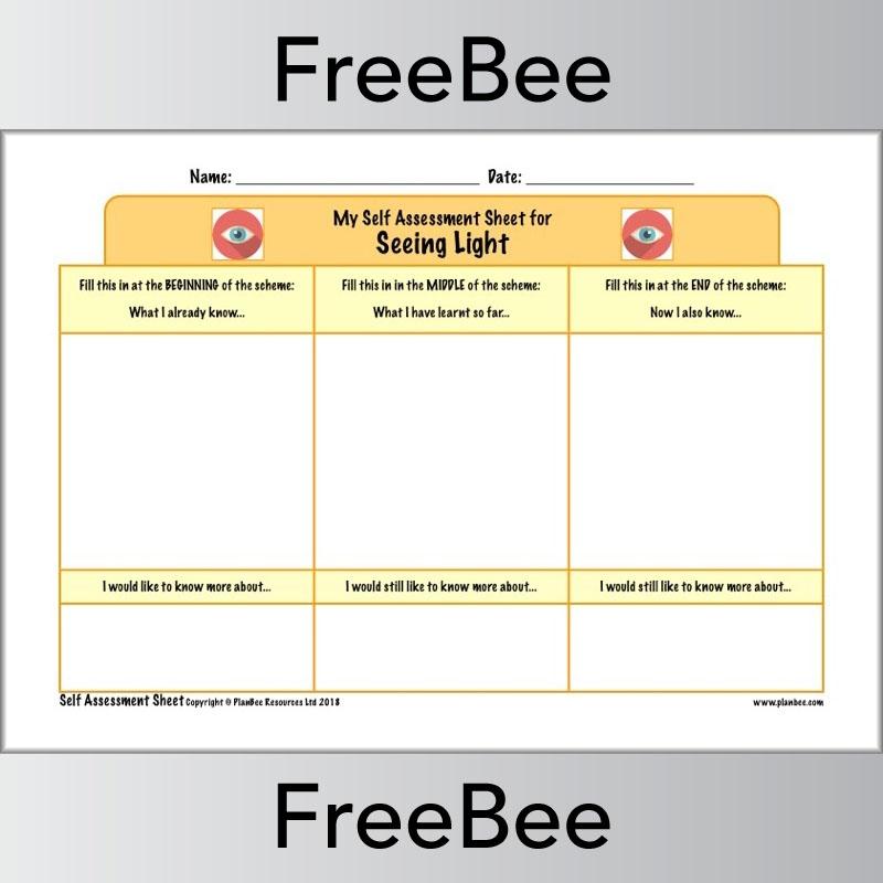 PlanBee Ks2 Science Self Assessment Sheets