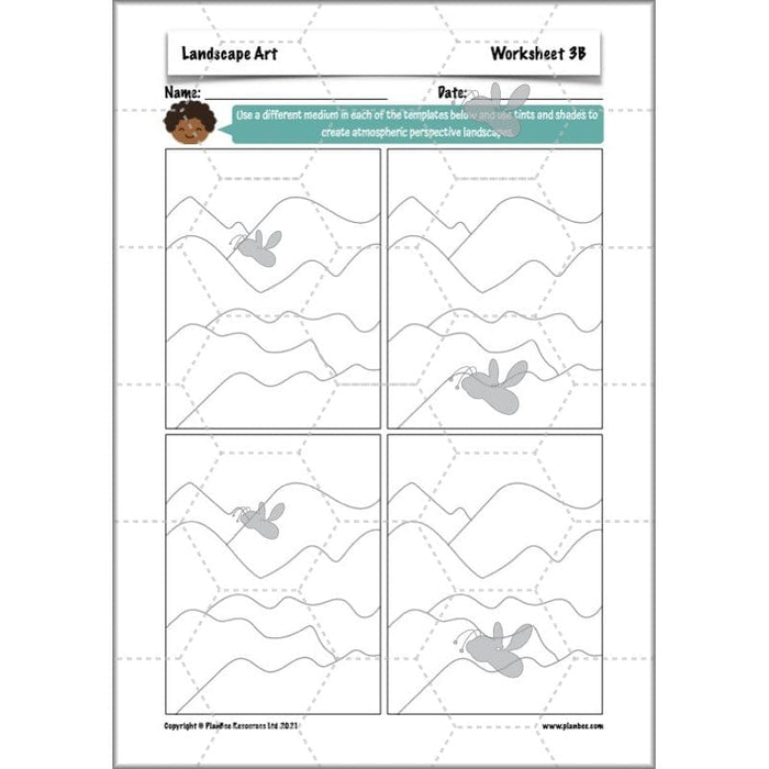 PlanBee Landscape Art KS2 Lesson Planning Pack and Art Activities