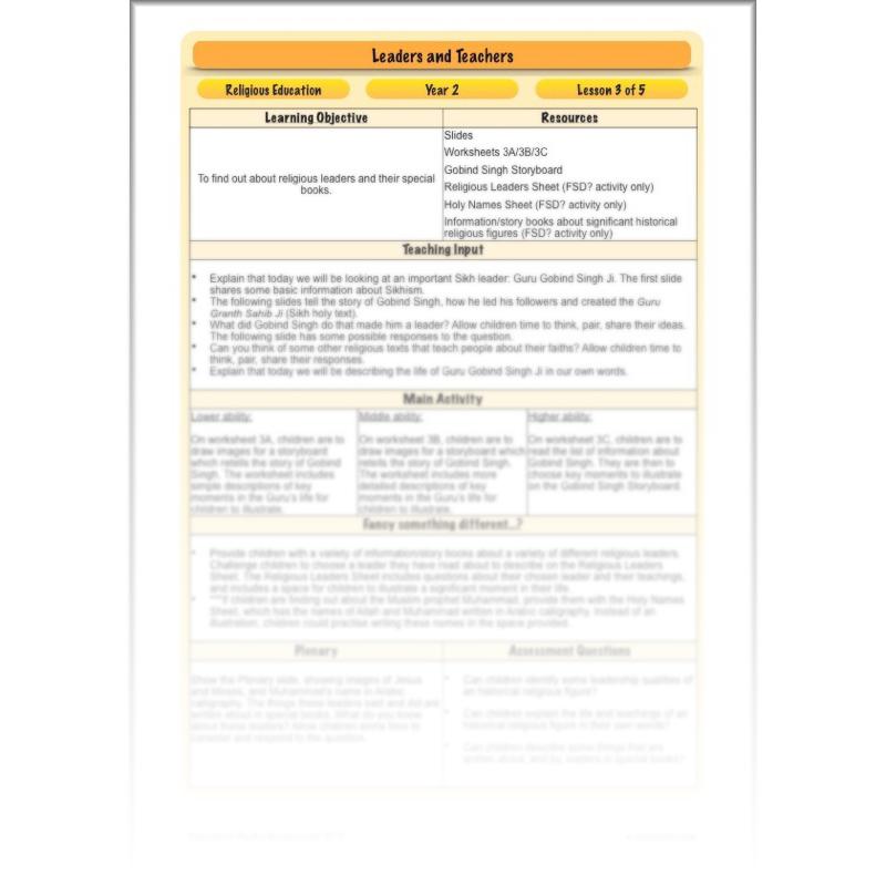 PlanBee Leaders and Teachers - Religious Education | KS1 RE Lessons