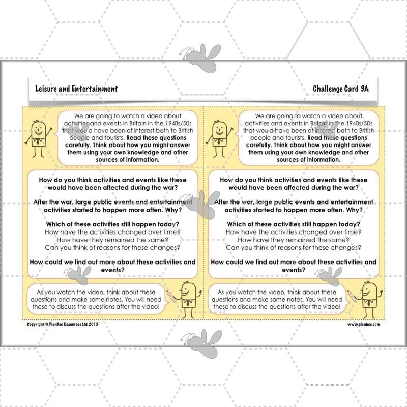 PlanBee Leisure and Entertainment in the 20th Century: KS2 History