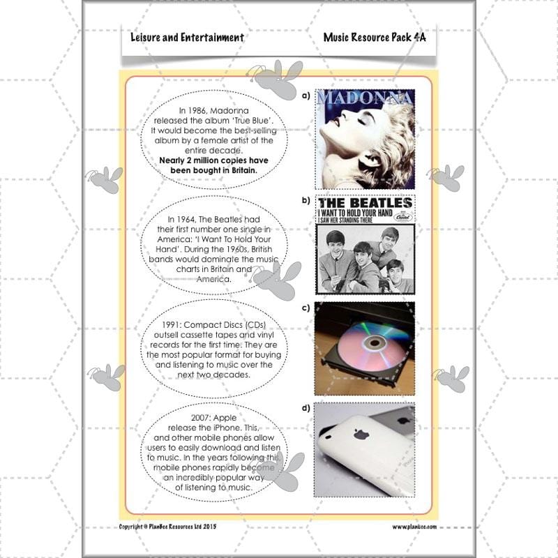 PlanBee Leisure and Entertainment in the 20th Century: KS2 History