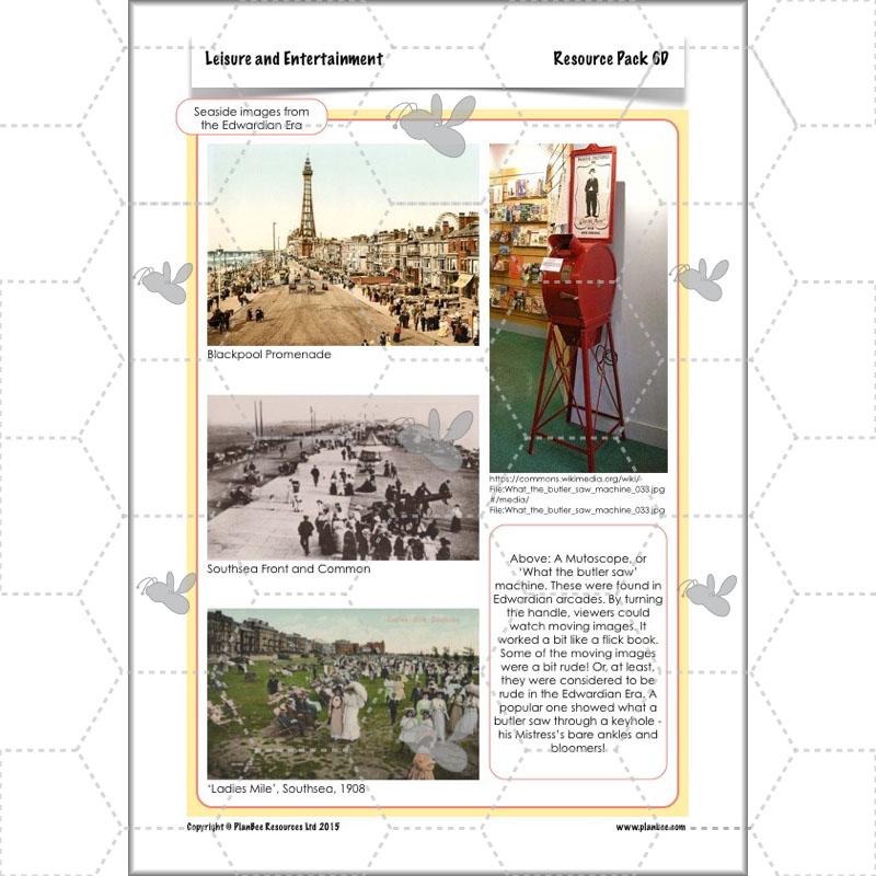 PlanBee Leisure and Entertainment in the 20th Century: KS2 History