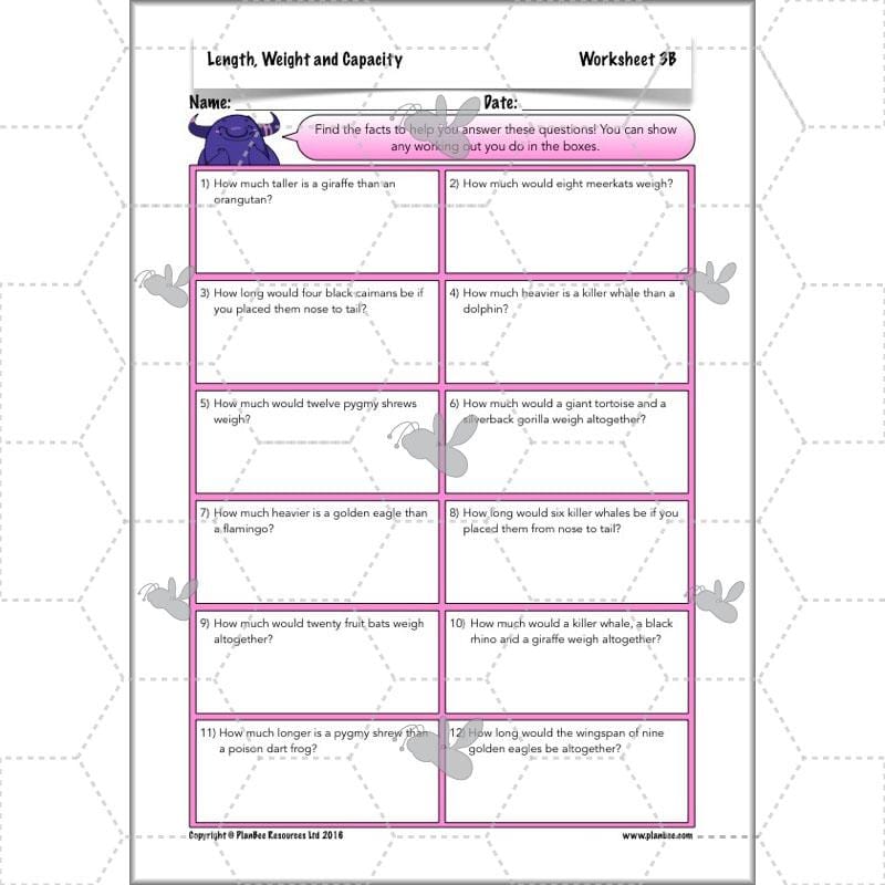 PlanBee Length, Weight & Capacity - Year 5 Maths Planning - Measurement