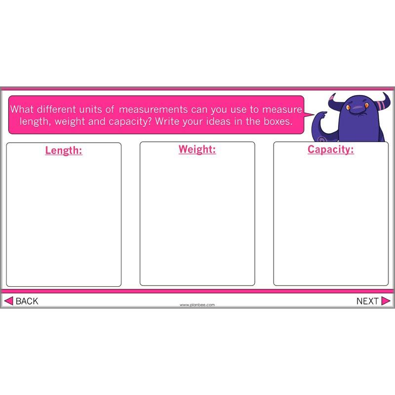 PlanBee Length, Weight & Capacity - Year 5 Maths Planning - Measurement