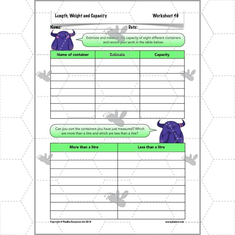 PlanBee Length, Weight & Capacity - Year 5 Maths Planning - Measurement