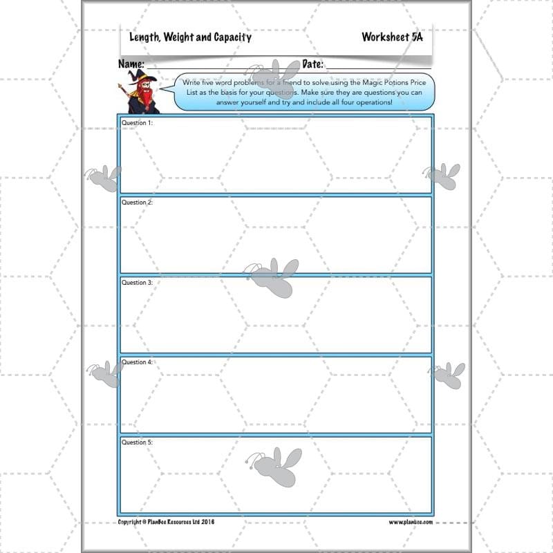 PlanBee Length, Weight & Capacity - Year 5 Maths Planning - Measurement